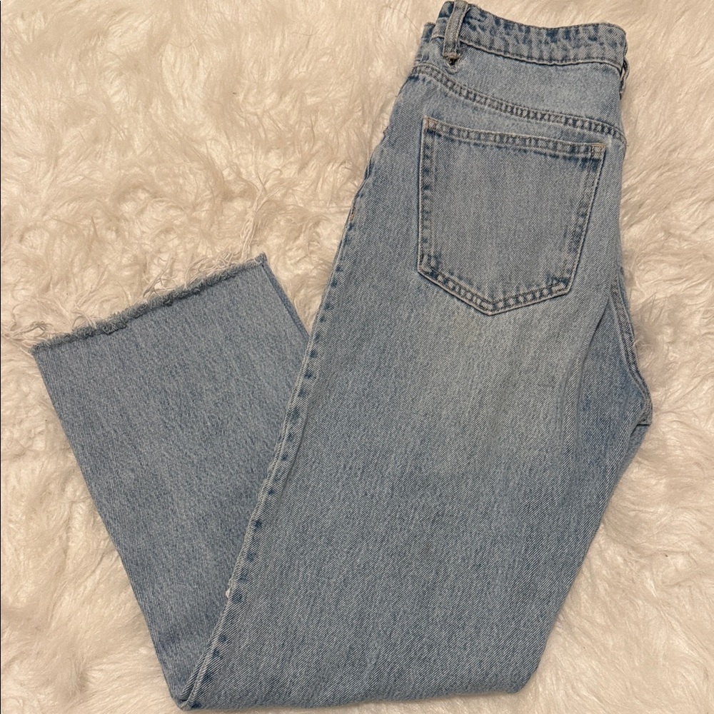 Zara Light Blue Straight Leg Jeans